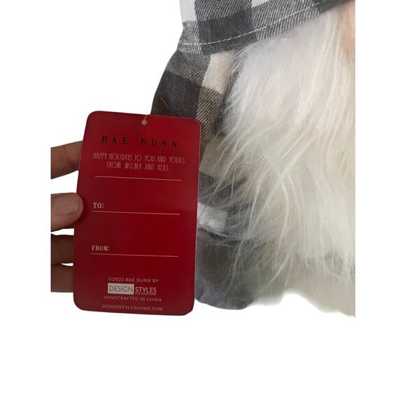 NWT Rae Dun Christmas Gnome in plaid hat Festive Holiday Decorative cute - Picture 3 of 5